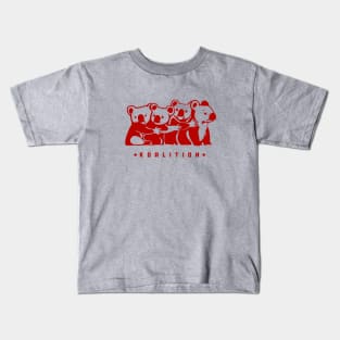 Funny coalition pun. Bunch of cute koalas in minimal style in red ink Kids T-Shirt